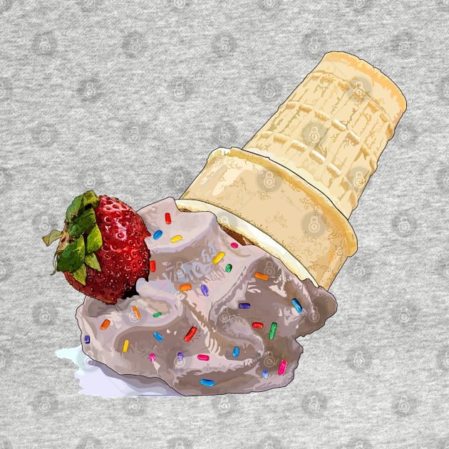 Melted ice-cream (chocolate, strawberry & sprinkles) by M[ ]